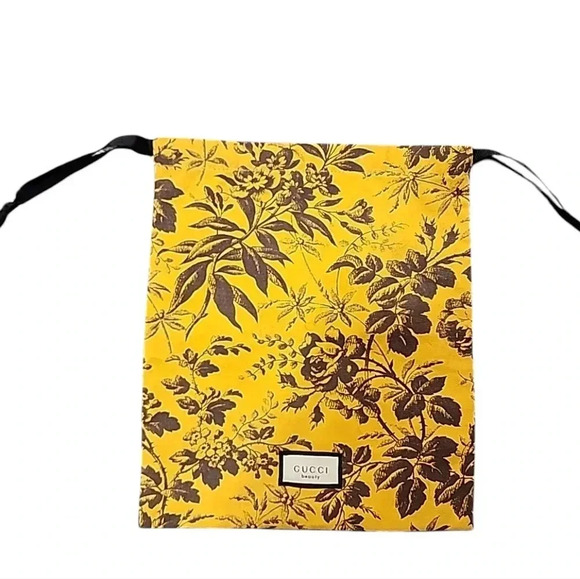 Gucci floral Yellow Gold drawstring cinch small bag - Picture 1 of 4